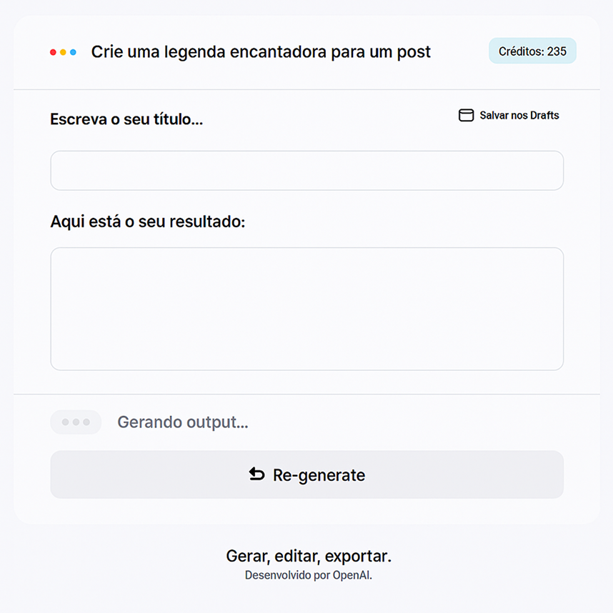 Corrija. Melhore. Gere.